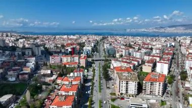 Izmir skyline - High quality video shot with drone across Izmir