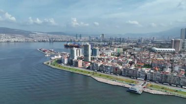 Izmir skyline - High quality video shot with drone across Izmir