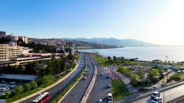 Izmir skyline - High quality video shot with drone across Izmir