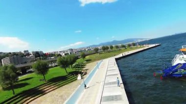 Izmir skyline - High quality video shot with drone across Izmir