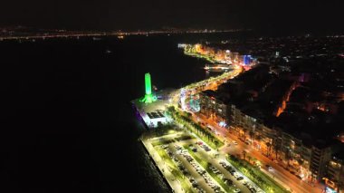 Izmir skyline - High quality video shot with drone across Izmir