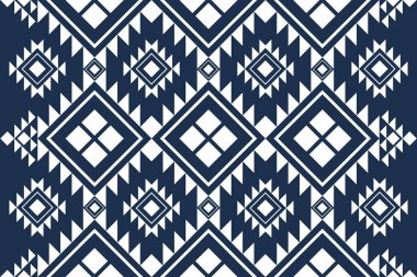 Etnik geometrik kusursuz desen. Giysiler, dekoratif kağıtlar, ambalajlar, tekstil, nakış, illüstrasyon, vektör, halı için geometrik tasarım kullanılabilir.