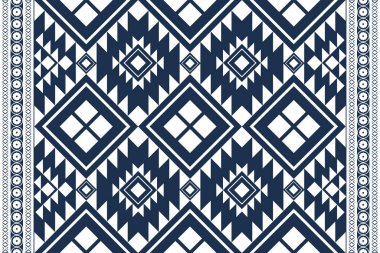 Etnik geometrik kusursuz desen. Giysiler, dekoratif kağıtlar, ambalajlar, tekstil, nakış, illüstrasyon, vektör, halı için geometrik tasarım kullanılabilir.