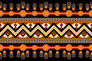 Etnik geometrik kusursuz desen. Giysiler, dekoratif kağıtlar, ambalajlar, tekstil, nakış, illüstrasyon, vektör, halı için geometrik tasarım kullanılabilir.