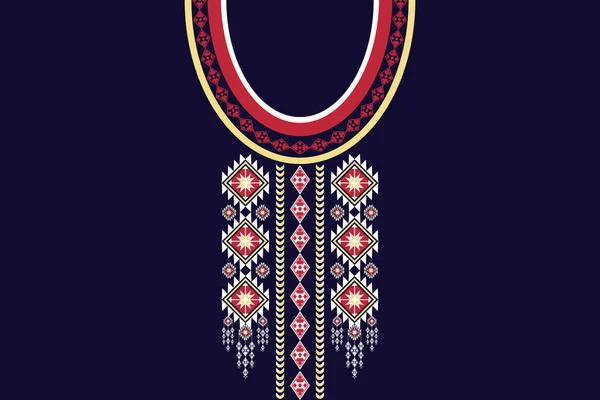 Ethnische Kragen Spitze Orientalisches Muster Stickerei Aztekischen Stil Abstrakte Vektorillustration — Stockfoto