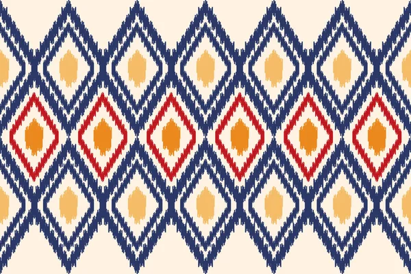 Patrón Ikat Sin Costuras Fondo Abstracto Para Diseño Textil Puede —  Fotos de Stock
