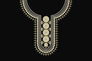 Etnik yakalı dantel doğulu desen. Aztek stili nakış, soyut vektör çizimi. Moda dokusu, tekstil, kumaş, gömlek, kumaş tasarımları