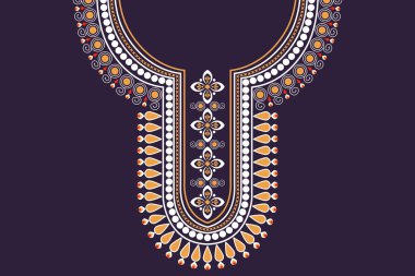 Etnik yakalı dantel doğulu desen. Aztek stili nakış, soyut vektör çizimi. Moda dokusu, tekstil, kumaş, gömlek, kumaş tasarımları