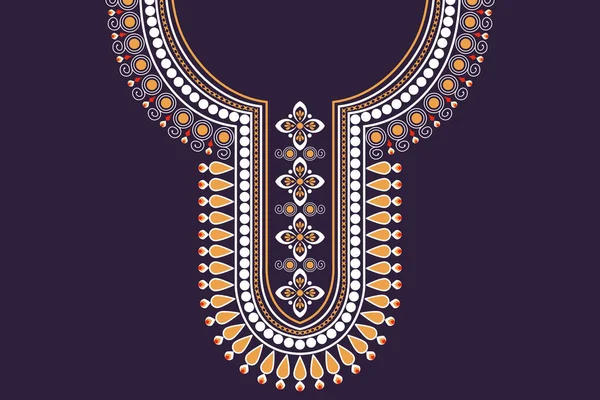 Ethnic Collar Lace Oriental Pattern Aztec Style Embroidery Abstract Vector — Stock Photo, Image