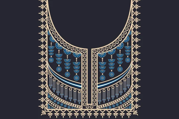 Collier Ethnique Dentelle Motif Oriental Illustration Vectorielle Abstraite Broderie Style — Photo