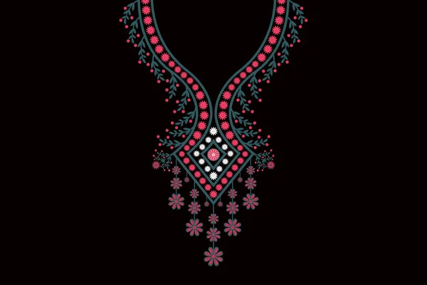 Collier Ethnique Dentelle Motif Oriental Illustration Vectorielle Abstraite Broderie Style — Photo