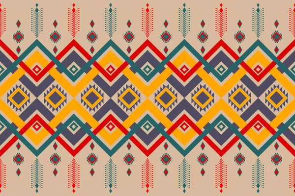 Ethnisch Geometrisches Nahtloses Muster Design Für Stoff Kleidung Dekorpapier Verpackung — Stockfoto