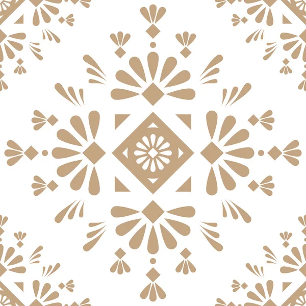 白い背景の花柄の背景 セラミックタイルパターン ベクトルパターン かわいいイラスト タイルデザイン ラップ カーペット — ストック写真