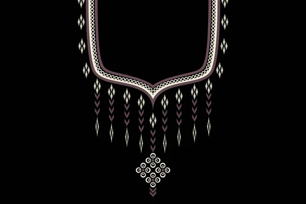 ethnic collar lace oriental pattern. Aztec style embroidery abstract vector illustration. Designs for fashion texture, textile, fabric, shirt, cloth