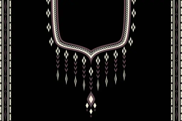 Ethnic Collar Lace Oriental Pattern Aztec Style Embroidery Abstract Vector — Stock Photo, Image