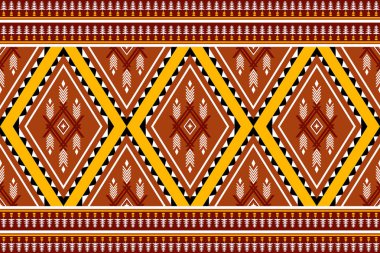 Geometrik, pürüzsüz etnik model. Giysiler, dekoratif kağıtlar, ambalajlar, tekstil, nakış, illüstrasyon, vektör, halı için geometrik tasarım kullanılabilir.
