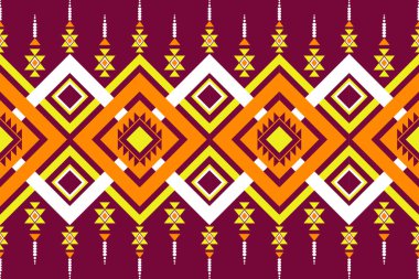 Geometrik, pürüzsüz etnik model. Giysiler, dekoratif kağıtlar, ambalajlar, tekstil, nakış, illüstrasyon, vektör, halı için geometrik tasarım kullanılabilir.