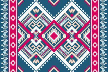 Geometrik, pürüzsüz etnik model. Geometrik etnik desen kumaş tasarımında giysi, ambalaj, tekstil, nakış, halı ve kabile desenlerinde kullanılabilir.