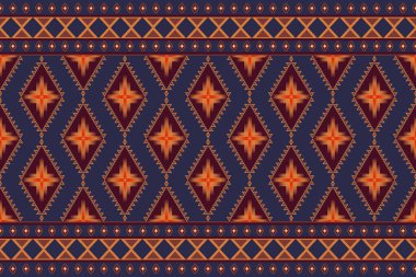 Geometrik, pürüzsüz etnik model. Geometrik etnik desen kumaş tasarımında giysi, ambalaj, tekstil, nakış, halı için kullanılabilir