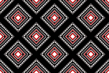 Geometrik, pürüzsüz etnik model. Kumaş, kumaş ve halı yapımında kullanılabilir.