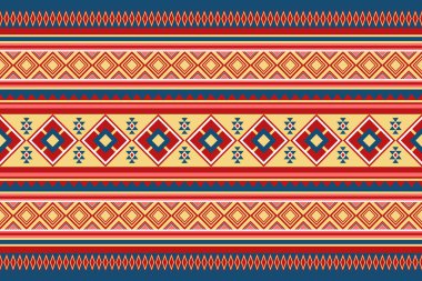 Geometrik etnik oryantal dikişsiz desen. Kumaş tasarımında, tekstil, ambalaj, arkaplan, duvar kağıdı, batik, halı, nakış için kullanılabilir