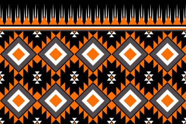Geometrik etnik oryantal dikişsiz desen. Kumaş tasarımında giysi, tekstil, ambalaj, arkaplan, duvar kağıdı, halı, nakış için kullanılabilir