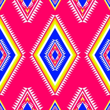 Geometrik etnik model. Kumaş tasarımında giysi, tekstil, ambalaj, arkaplan, duvar kağıdı, halı, nakış için kullanılabilir