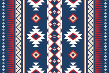 Navajo tasarım modeli. Navajo tasarım modeli Navajo stili. Kumaş tasarımında giysi, tekstil, ambalaj, arka plan, duvar kağıdı, halı, nakış için kullanılabilir