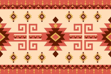 Navajo. Navajo tasarım deseni kumaş tasarımında giysi, tekstil, ambalaj, arkaplan, duvar kağıdı, halı, nakış, Aztek tarzı için kullanılabilir.