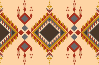 Navajo. Navajo tasarım deseni kumaş tasarımında giysi, tekstil, ambalaj, arkaplan, duvar kağıdı, halı, nakış, Aztek tarzı, kabile tarzı için kullanılabilir.