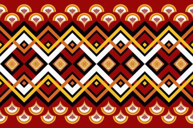 Soyut geometrik, etnik, pürüzsüz desen. Geometrik etnik model kumaş tarzı. Giysi, tekstil, ambalaj, arkaplan, duvar kağıdı, halı, nakış için geometrik etnik desen tasarımı