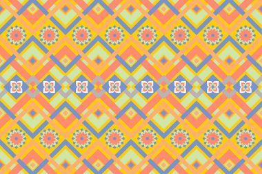 Soyut geometrik, etnik, pürüzsüz desen. Geometrik etnik model kumaş tarzı. Giysi, tekstil, ambalaj, arkaplan, duvar kağıdı, halı, nakış için geometrik etnik desen tasarımı