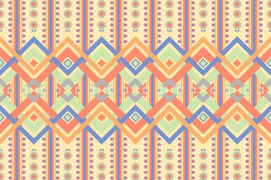 Soyut geometrik, etnik, pürüzsüz desen. Geometrik etnik model kumaş tarzı. Giysi, tekstil, ambalaj, arkaplan, duvar kağıdı, halı, nakış için geometrik etnik desen tasarımı