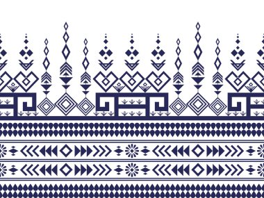 Etnik boho kusursuz desen. Halıdaki geleneksel süs. Aztek tarzı. Kabile düzeni. Halk motifi. Duvar kağıdı, tekstil, ambalaj, web sayfası arka planı için kullanılabilir.