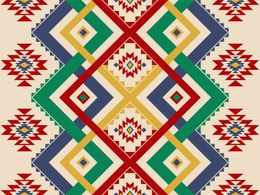 Etnik boho kusursuz desen. Kabile düzeni. Halk motifi. Tekstil uyumluluğu.
