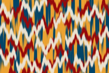 Özbekistan Şablonu. Özbekistan ikat soyut etnik tasarım. Özbekistan arka plan, duvar kağıdı, tekstil, sanat, giysi, ambalaj kağıdı, Özbek tarzı, Özbek kumaşı