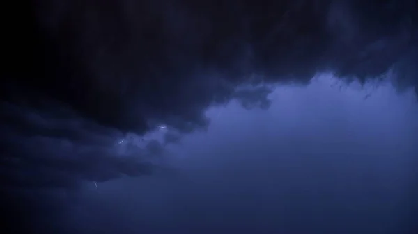 Nuvens Tempestade Noturna Com Relâmpagos — Fotografia de Stock