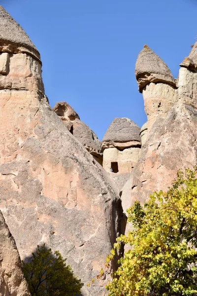 Antik Taş Evler Goreme Ulusal Parkı Kapadokya Türkiye — Stok fotoğraf