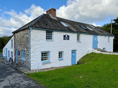 Exterior of Melin Tregwyn Mill, old woolen mill in Wales, UK. Haverford West, Wales, October 21, 2021. 