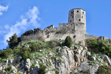 Poitelj Kalesi, Ortaçağ Kalesi. Poitelj, Boznia Hersek, 4 Mart 2020. 