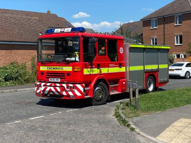 Devizes, Wiltshire, UK. June 25, 2020. Dennis Fire Engine from Wiltshire Fire Brigade. 