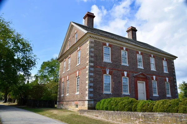 Nelson House Det Historiska Självständighetskriget Tegelhus Blå Himmel Yorktown Usa — Stockfoto