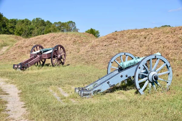 Артиллерия Войны Независимость Йорктауна Йорктаун Баттлфилд Штат Вирджиния Йорктаун Штат — стоковое фото