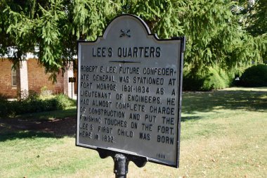 Robert E. Lee 'nin Fort Monroe' daki kamarası. 1888. Hampton VA, ABD. 4 Ekim 2019. 