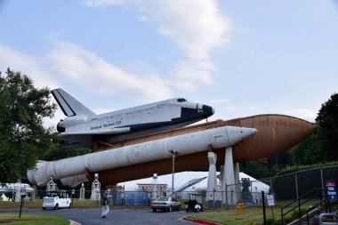 Uzay Mekiği Pathfinder. Çelik ve ahşaptan yapılmış bir test simülatörü. Huntsville, AL, ABD. 19 Eylül 2019. 