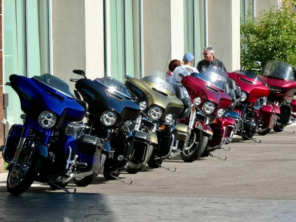 Lijn Van Harley Davidson Motorfietsen Zon Memphis Verenigde Staten September — Stockfoto