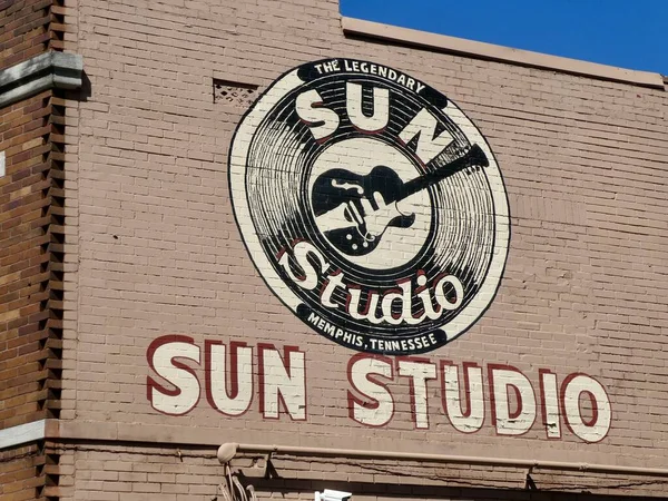 Estudios Sun Plano Exterior Estudio Música Donde Elvis Presley Grabó —  Fotos de Stock