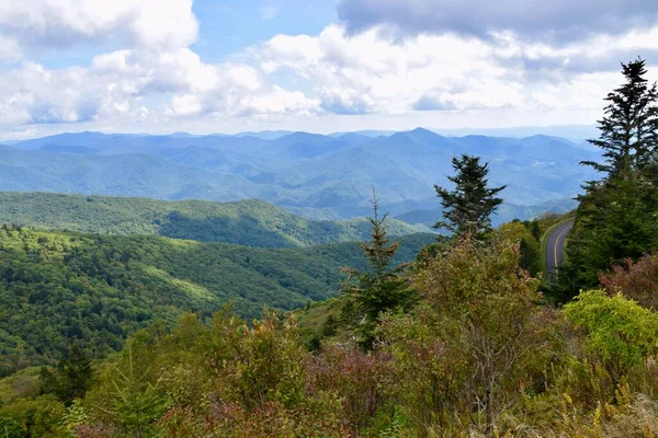 Vista Panoramica Delle Great Smoky Mountains Stati Uniti Colline Con — Foto Stock