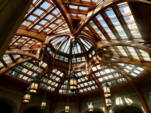 Dřevěný Rám Střechy Hlavní Rezidenci Biltmore Village Asheville Usa Září — Stock fotografie