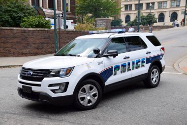 Asheville Polis Departmanı Ford Polis Arabası. Asheville, NC, ABD. 28 Eylül 2019. 